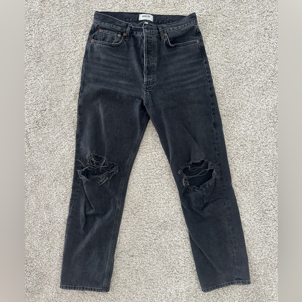 Agolde 90’s Pinch waist. Black tea.